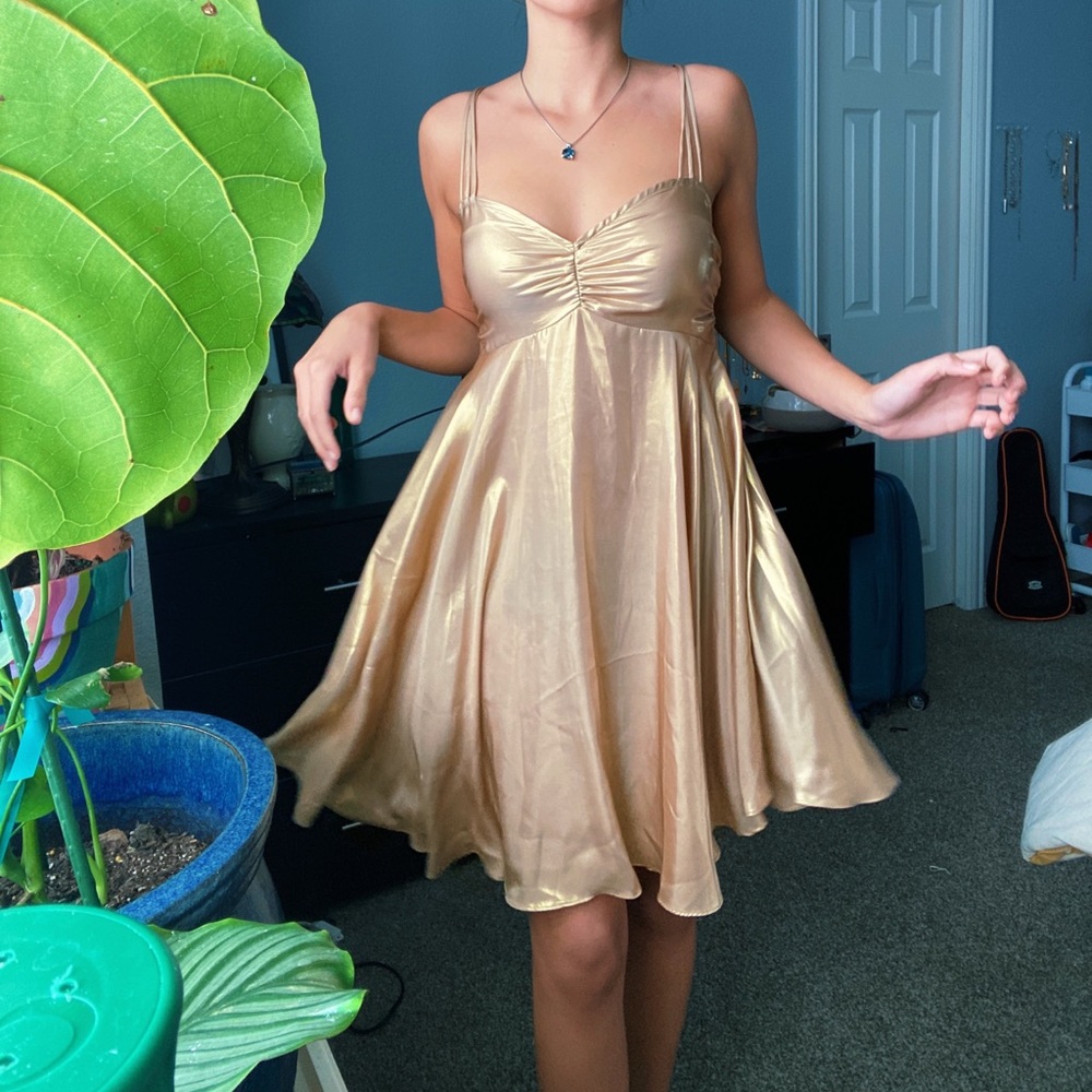 Gold Free people dress
